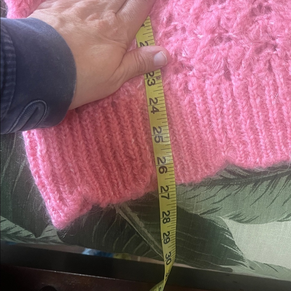 Zara Pink Cozy Scalloped Wool Alpaca 🦙 Blend Sweater - Picture 9 of 9